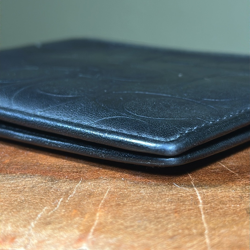 COACH Signature Embossed Leather Bifold Wallet - Picture 8 of 13